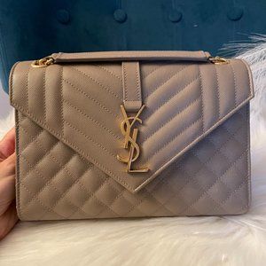 SAINT LAURENT ENVELOPE MEDIUM CHAIN BAG